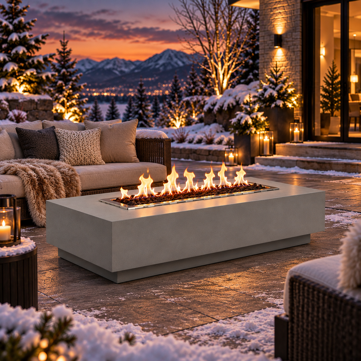 ElectraBlaze™ Outdoor Fire Pit Table